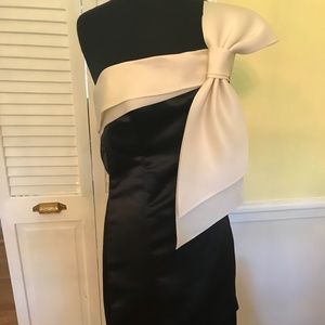 Formal Ralph Lauren Black Dress with White Bow